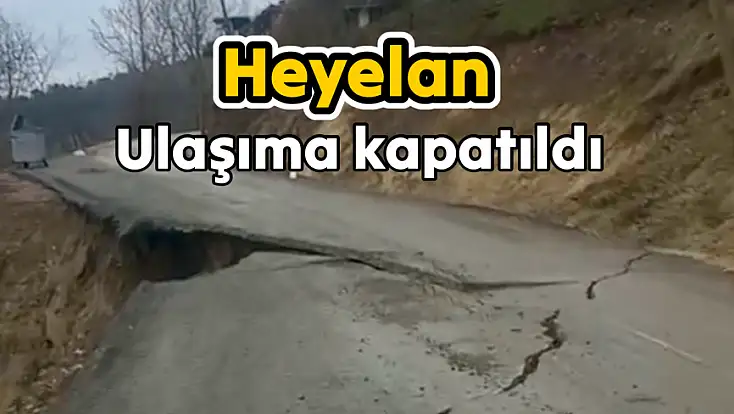 Heyelan nedeniyle yol ulaşıma kapatıldı