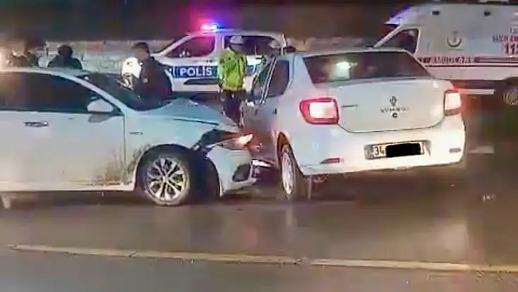 Orduyeri köprüsü altında kaza