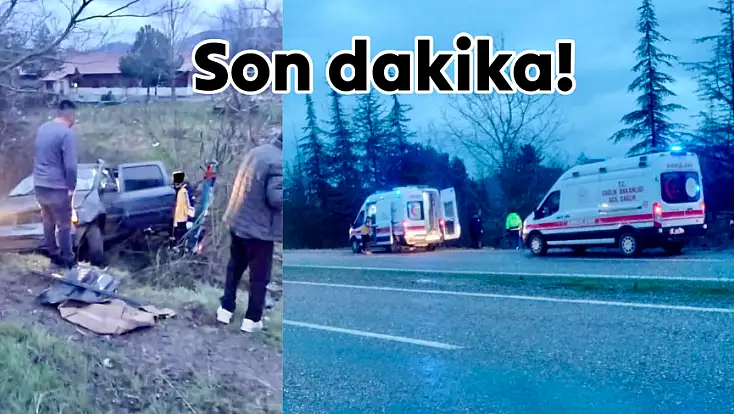 Otomobil şarampole devrildi