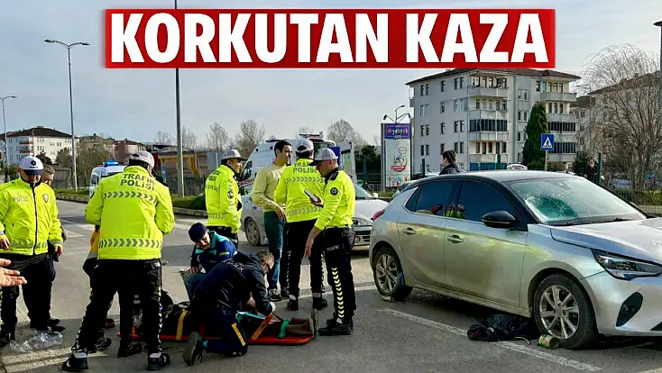 Otomobil yayaya çarptı