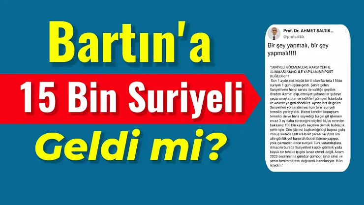 15 bin Suriyeli iddiaları ortalığı karıştırdı