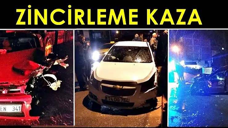 3 araç birbirine girdi 3 yaralı