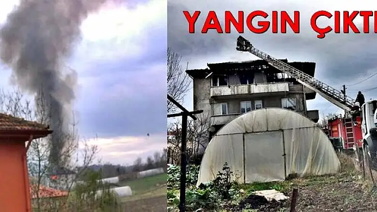 3 Katlı evin çatısında yangın 