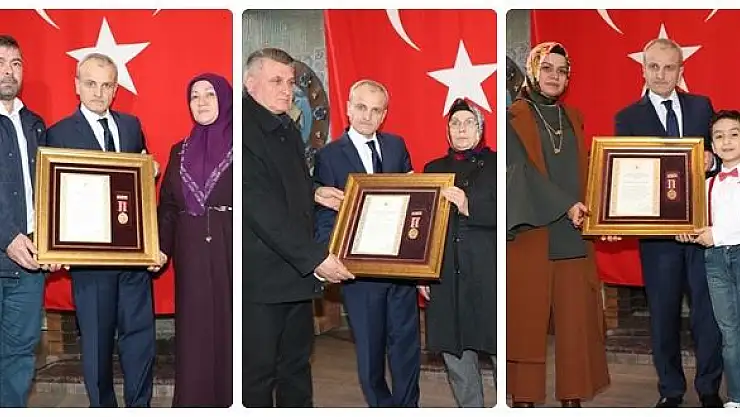 3 şehidimize Devlet Övünç Madalyası 