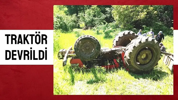 Bartın'da traktör devrildi