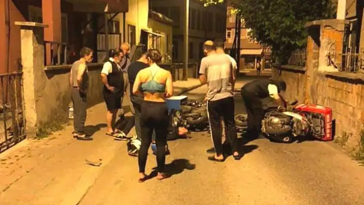 Bu sefer Motorlu kuryeler çarpıştı