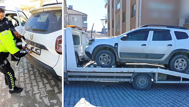 Sahte plakalı araç yakalandı