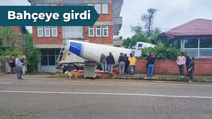 Akılalmaz kaza, bahçeye girdi