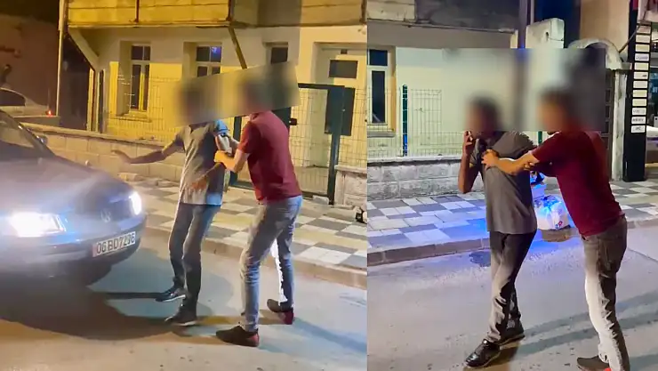 Alkollü şahıslar caddeyi karıştırdı