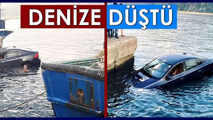Amasra'da denize otomobil düştü
