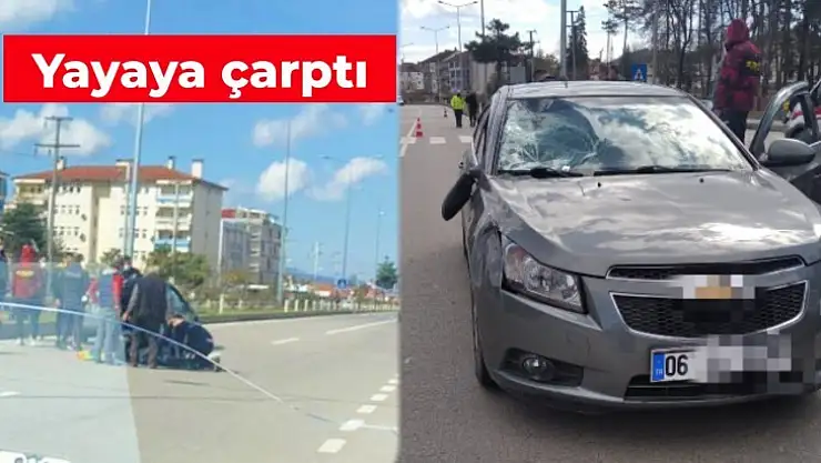 Yolun karşısına geçerken araba çarptı