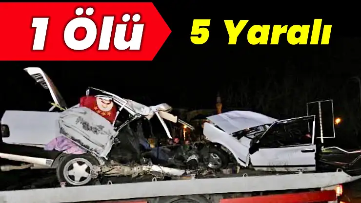Araç ikiye bölündü, 1 ölü 5 yaralı
