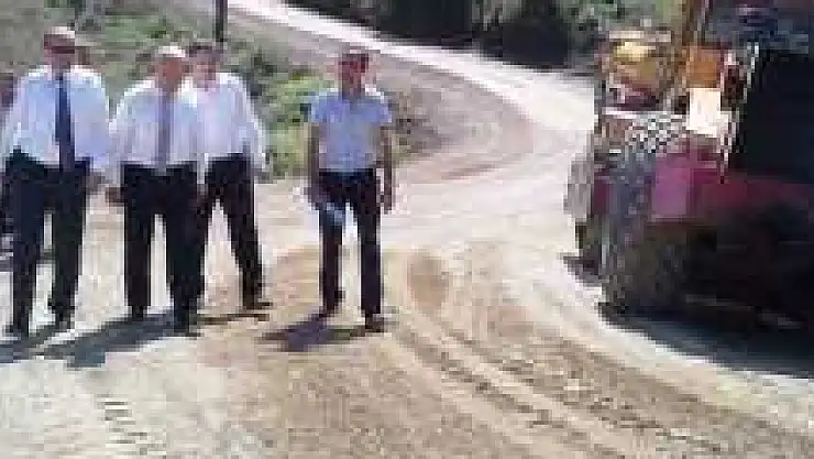 AZİZOĞLU YOL ÇALIŞMALARINI İNCELEDİ