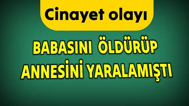 Babasını öldürmüştü, hakim karşısına çıktı