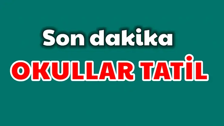 Bakan açıkladı, okullar tatil