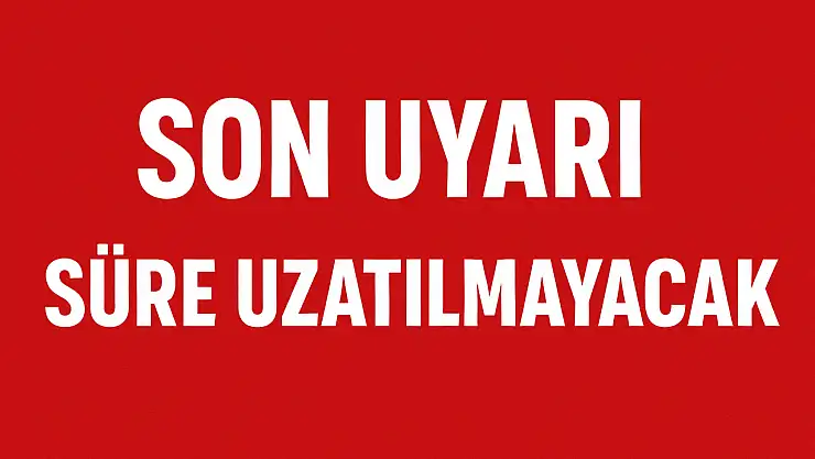 Bakandan uyarı geldi