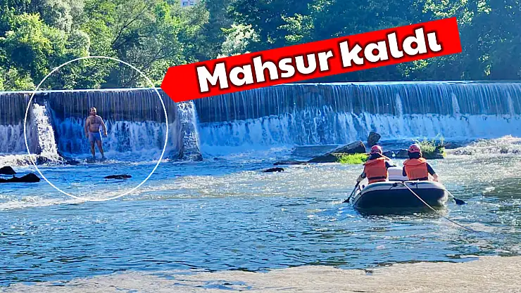 Balık tutmaya gitti, mahsur kaldı