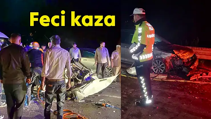 Baraj mevkiinde iki araç çarpıştı