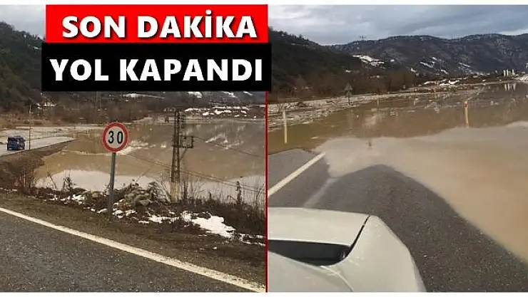 Baraj taştı, yol ulaşıma kapandı