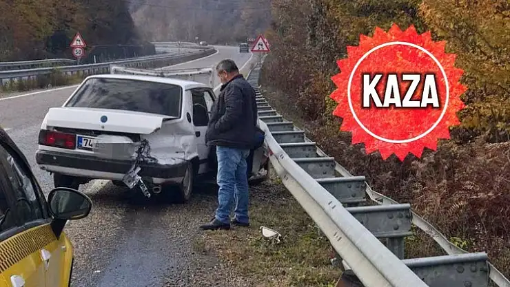 Bariyerlere çarptı