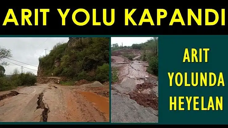 Bartın Arıt yolu ulaşıma kapandı