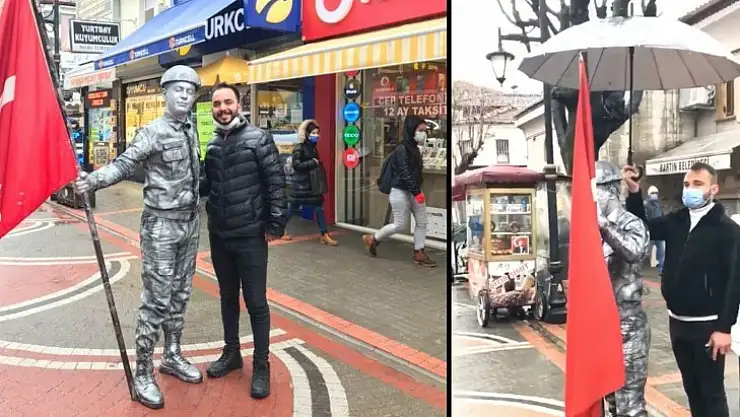 Bartın caddelerinde Çanakkale ruhu