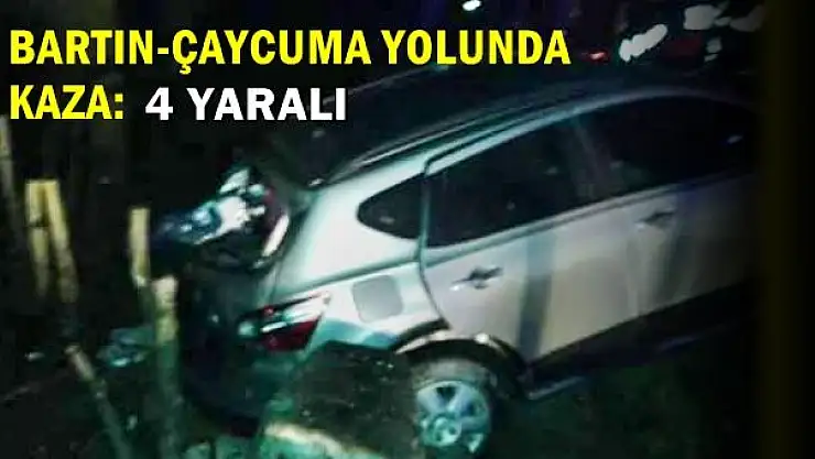 Bartın Çaycuma yolunda kaza, 4 yaralı