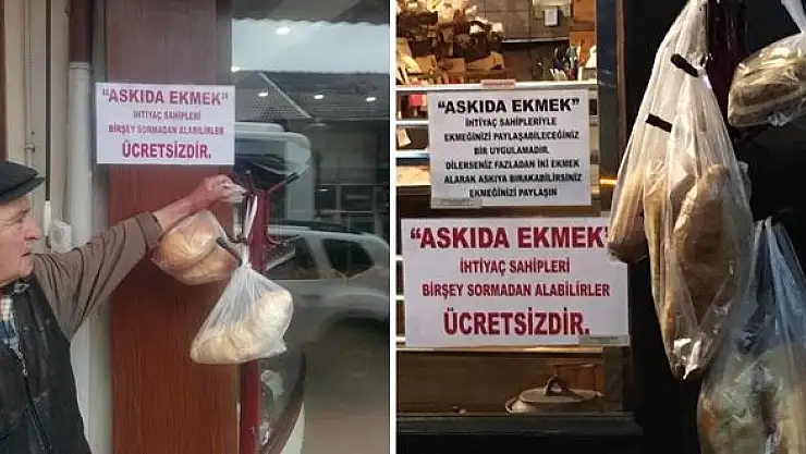 Bartın'da 'askıda ekmek' uygulaması başlatıldı