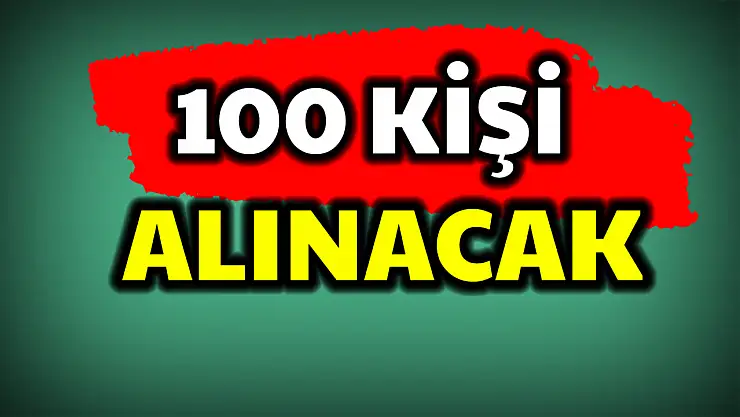 Bartın'da 100 kişi alınacak