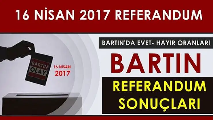 Bartın'da 16 Nisan 2017 Referandum sonuçları 