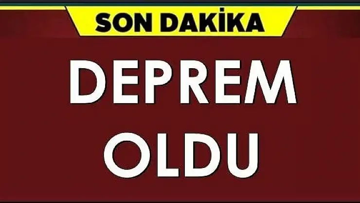 Bartın'da deprem