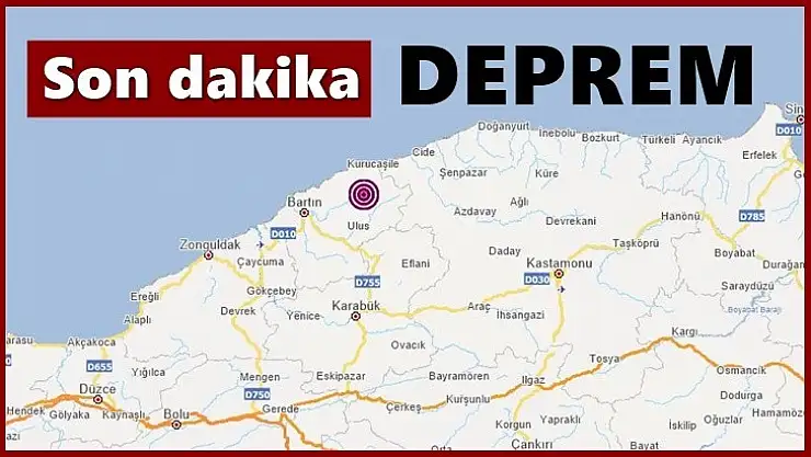 Bartın'da deprem!