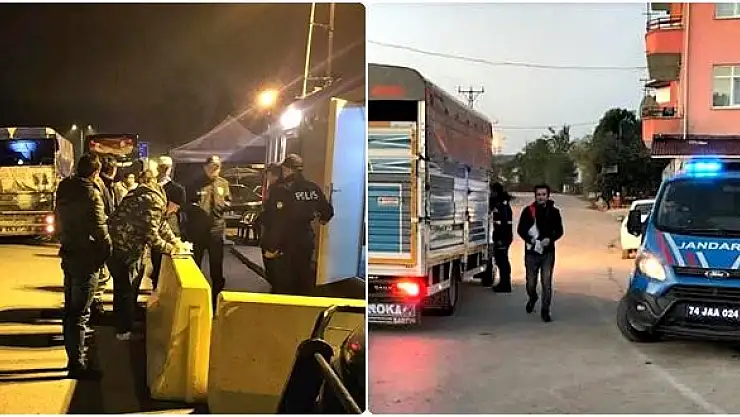 Bartın'da dört noktada sıkı kontrol
