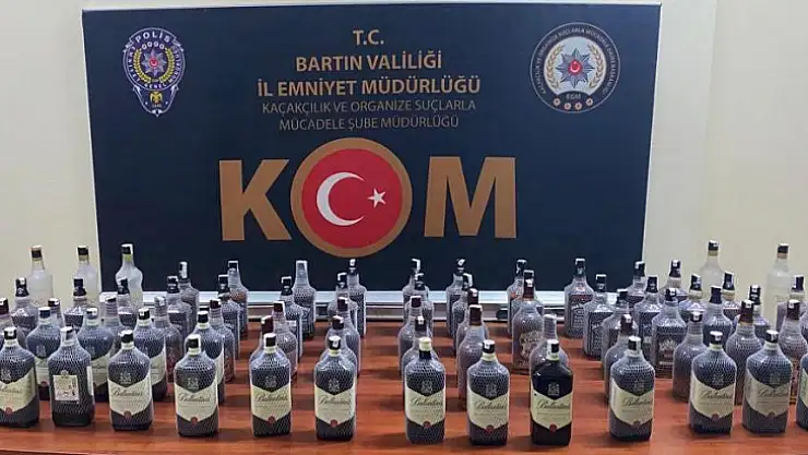 Bartın'da kaçak içki operasyonu