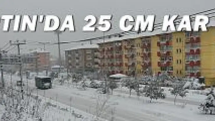 Bartın'da Kar Kalınlığı 25 Santimi Buldu