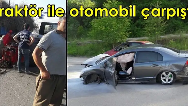Bartın'da otomobil ile traktör çarpıştı