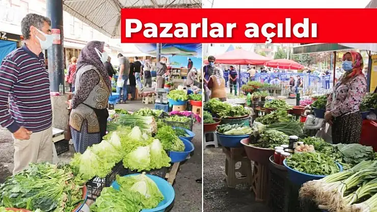 Bartın'da pazarlar açıldı