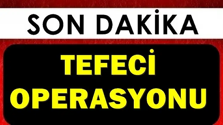 Bartın'da tefecilik operasyonu