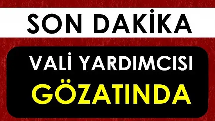 Bartın'da vali yardımcısı gözaltına alındı