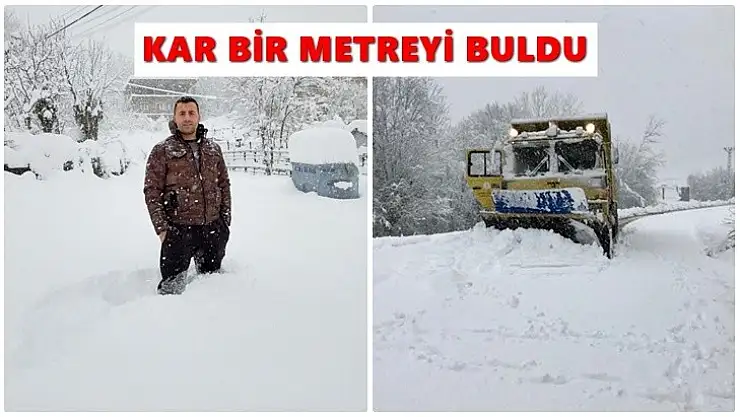 Bartın'da yoğun kar, 145 köy yolu kapandı