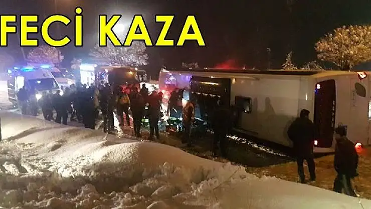 Bartın'da yolcu otobüsü devrildi