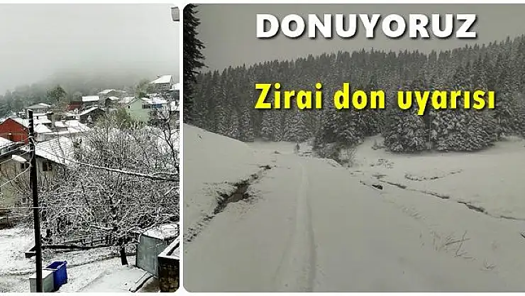 Bartın'ın yüksek kesimlerine kar yağdı