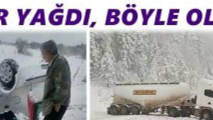 Bartın Karabük yolunda Sürücülerin Zor Anları