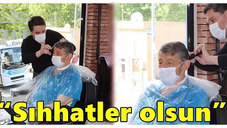 Başkan 50 gün sonra ilk tıraşını oldu