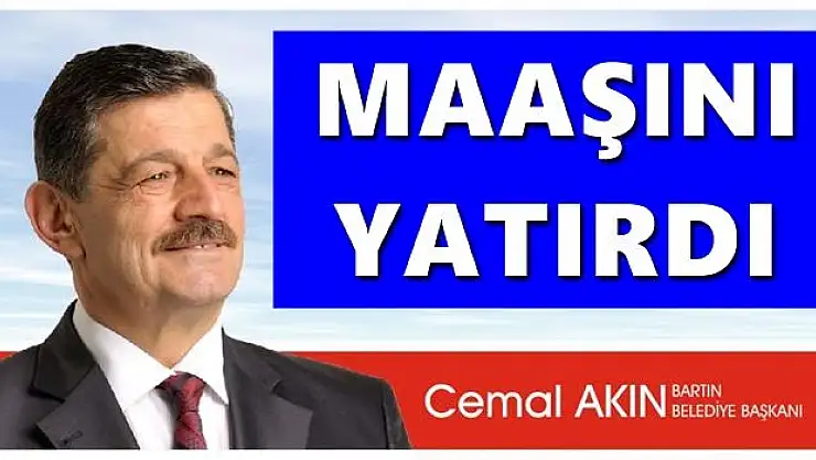 Başkan bir aylık maaşını yatırdı
