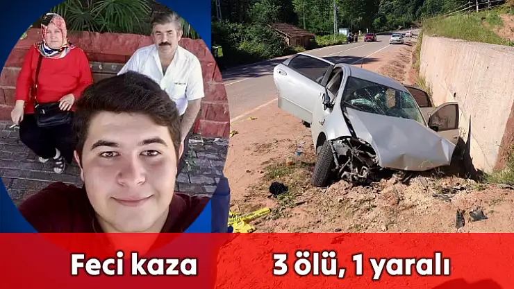 Bayrama gelen aile kaza yaptı