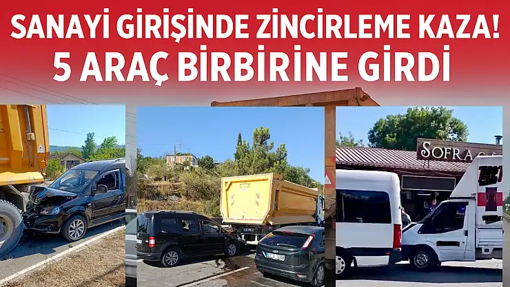 Beş araç birbirine girdi