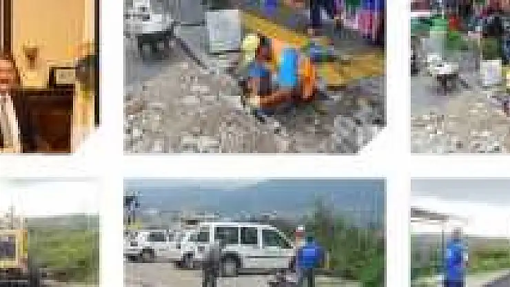 BELEDİYE EKİPLERİ HARIL HARIL ÇALIŞIYOR