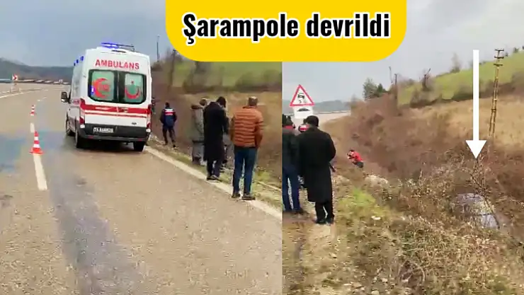 Bu virajda araçlar şarampole uçuyor