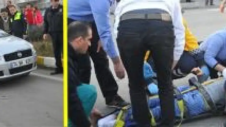 Çatmaca Kavşağı'nda Otomobil Yayaya Çarptı!